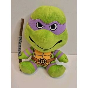 NECA Kidrobot Teenage Mutant Ninja Turtles Donatello 8"‎ Plush With Bo Staff GUC